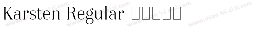 Karsten Regular字体转换
